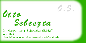 otto sebeszta business card